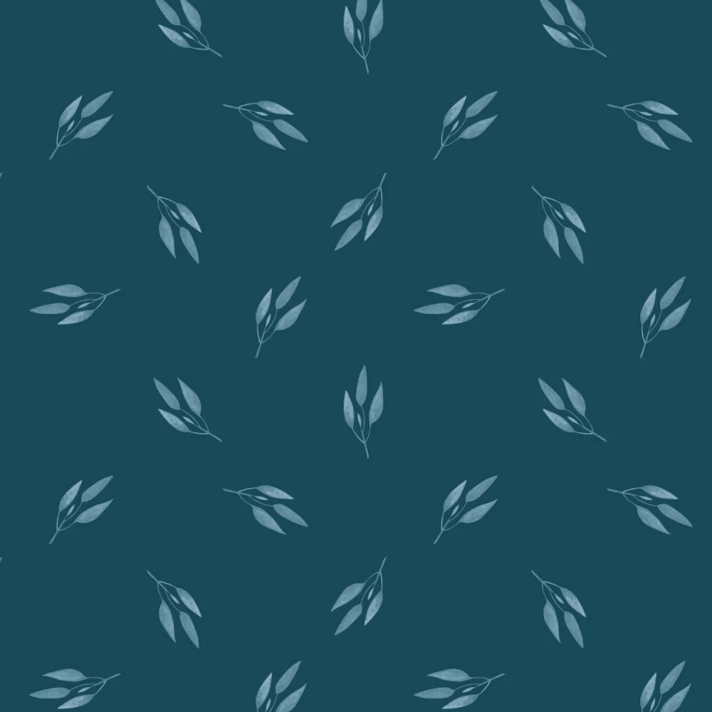 Falling Leaves · blender: drifting leaves on midnight navy
