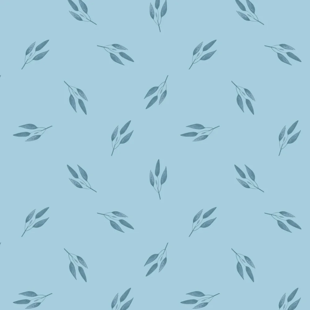 Falling Leaves · blender: drifting leaves on pale sky