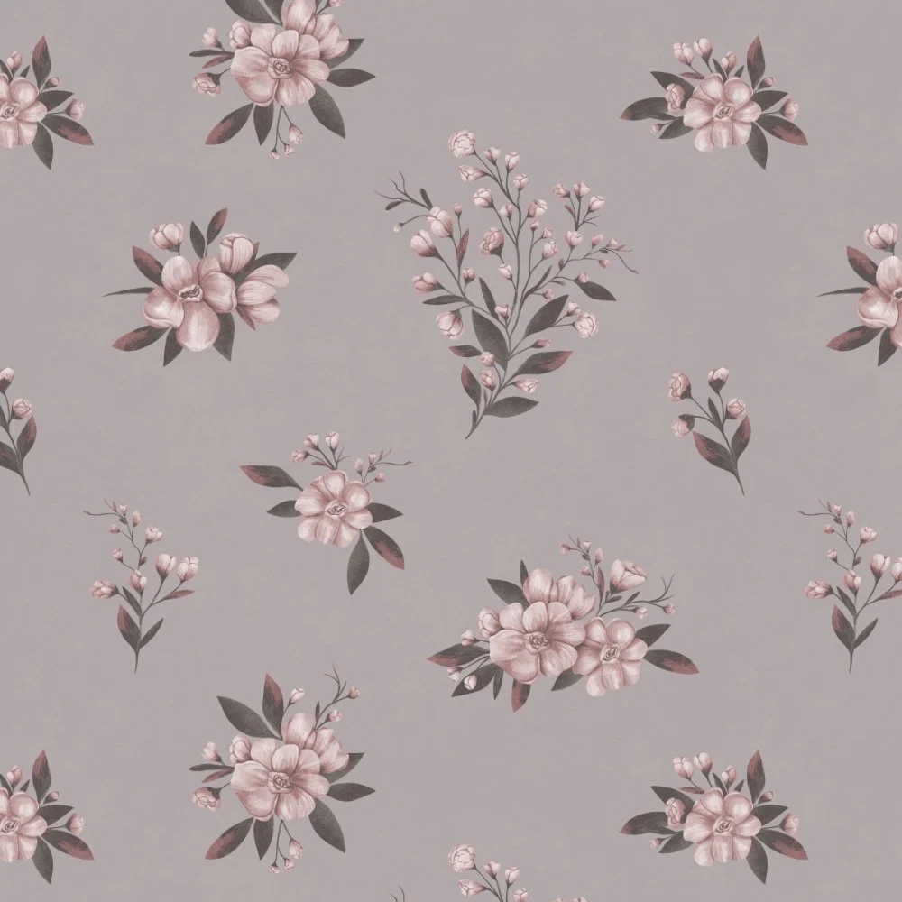 Rustic Bouquets · coordinate: blush and mauve wildflower bouquets on soft grey