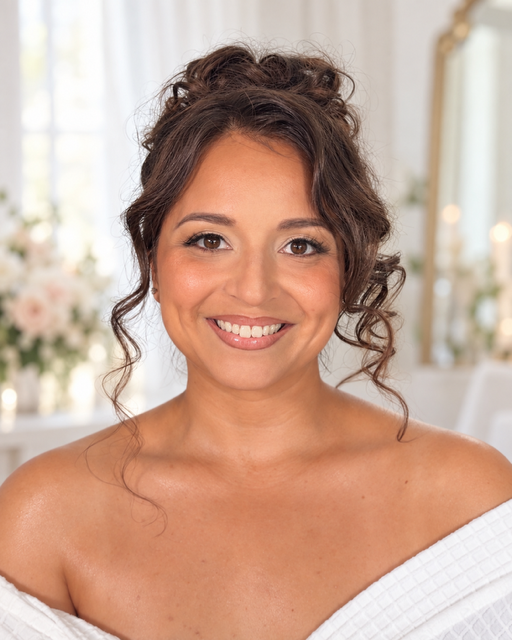 Alba Gonzalez, licensed esthetician, skin-focused bridal makeup NJ, luxury wedding makeup, radiant skin, soft glam bridal artist, Clifton New Jersey