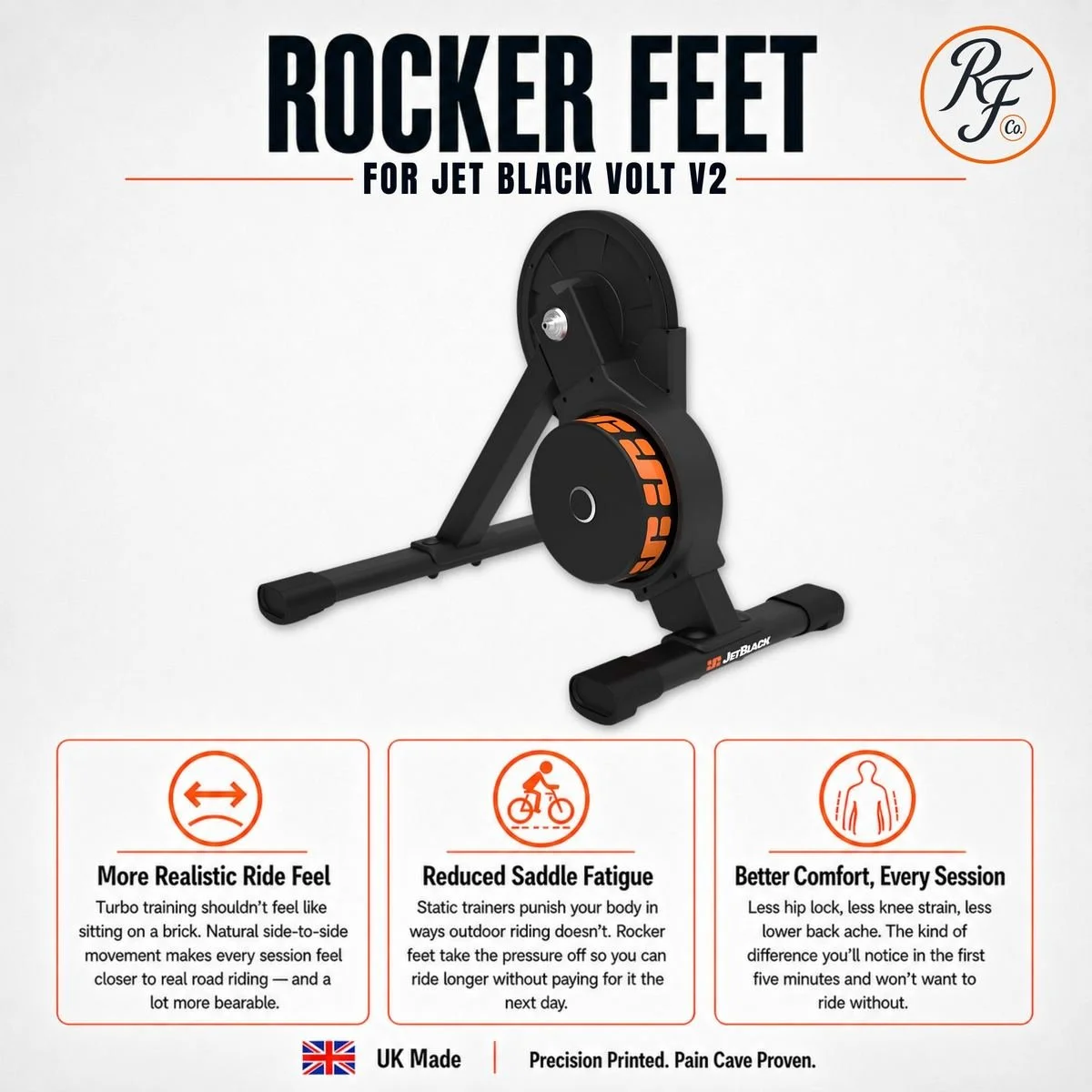 Rocker feet for the JetBlack Volt V2 indoor trainer