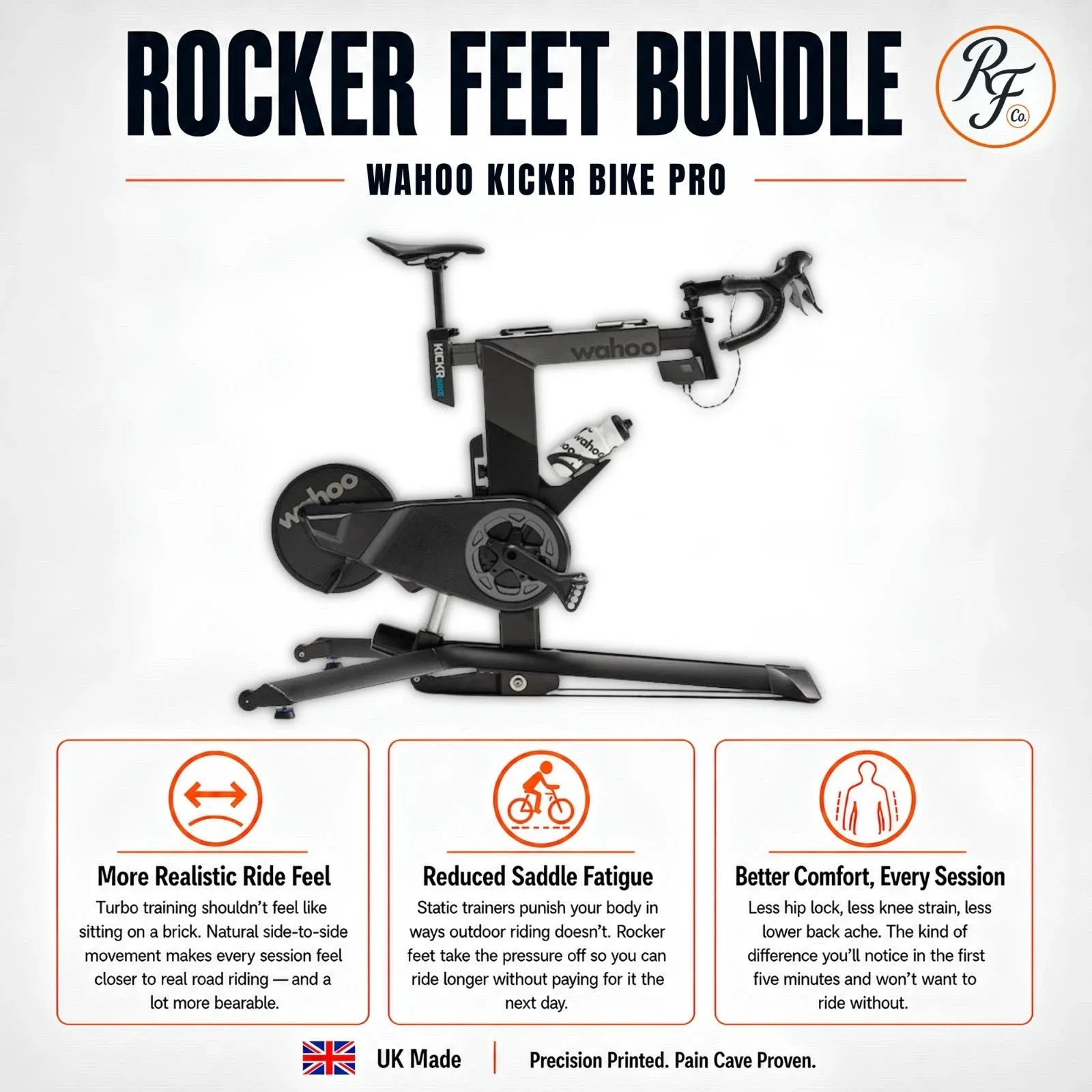 Rocker feet bundle for Wahoo KICKR BIKE V1, V2 and PRO