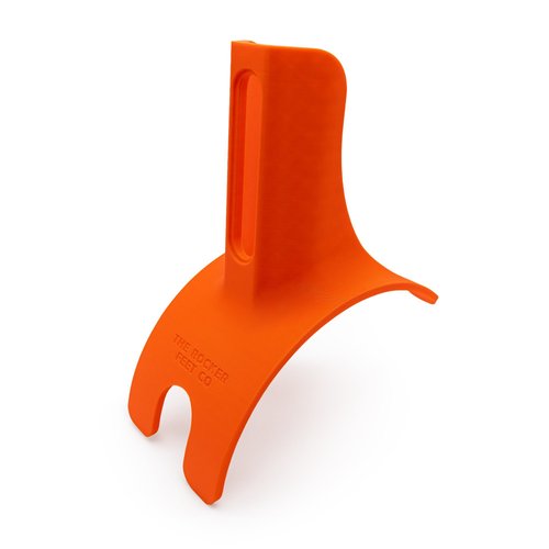 Orange 3D-printed Zwift Ride crank cover