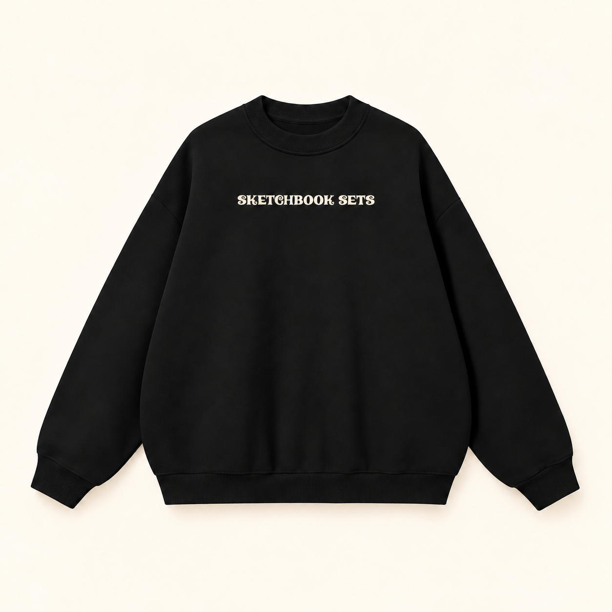 Warm cream Sketchbook Sets sweatshirt mockup.png
