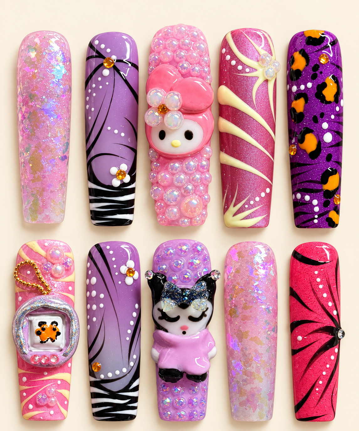 Kawaii charm press-on nail flat lay.png