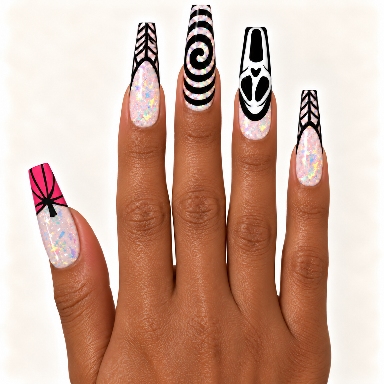 Warm skin and intricate nail art.png