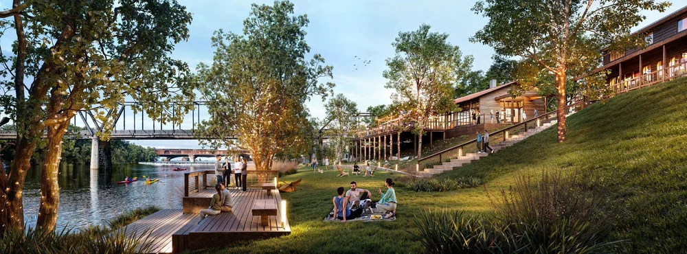 Rendering of the Cypress at River Mill riverfront