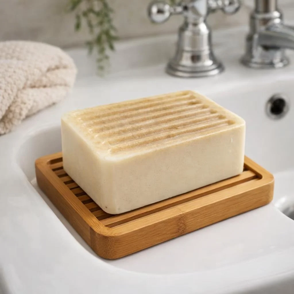 Goat Milk Patchouli Scented  Oatmeal Exfoliating Bar Soap