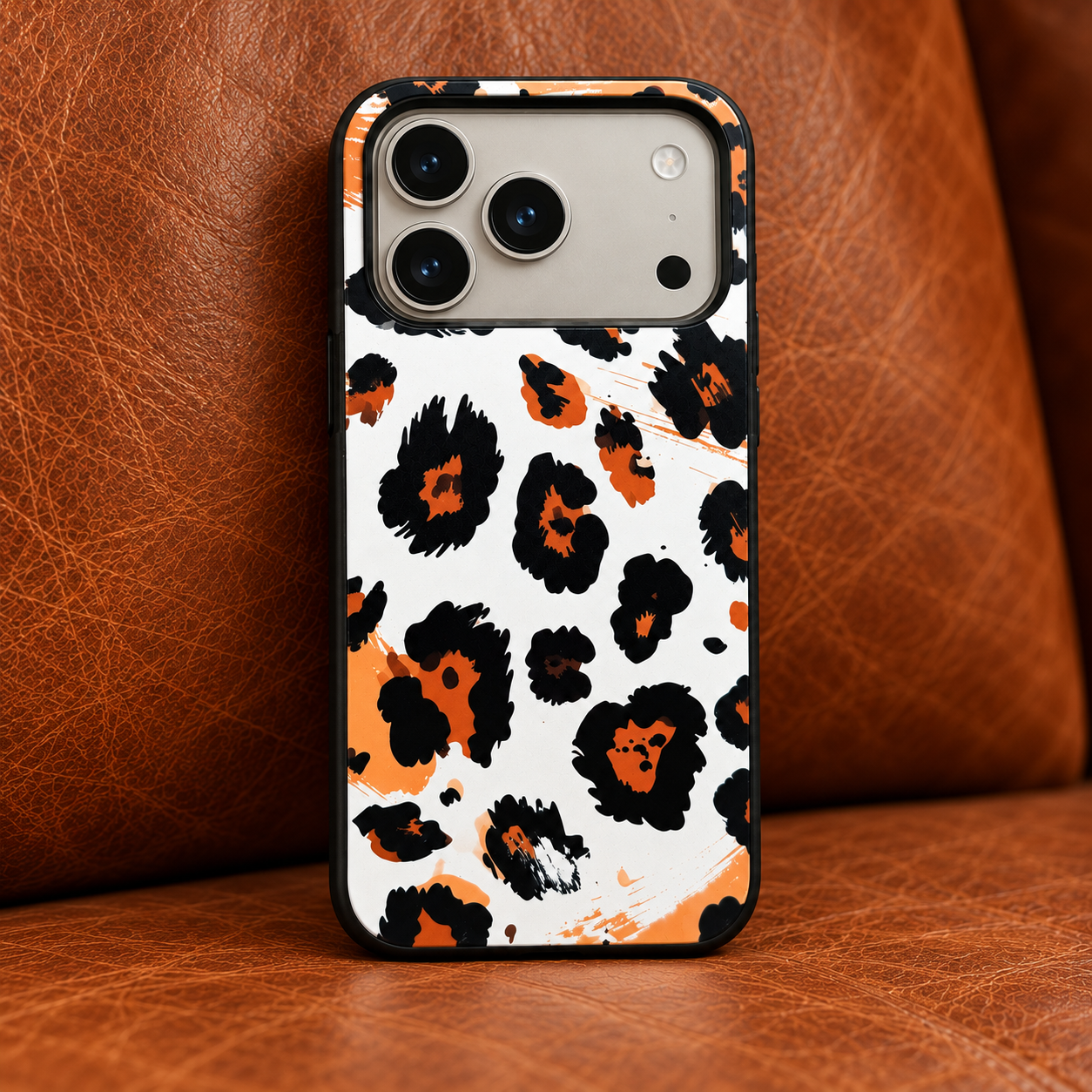 Iphone  17 Pro Max UV Printed Phone Case- Leopard Print