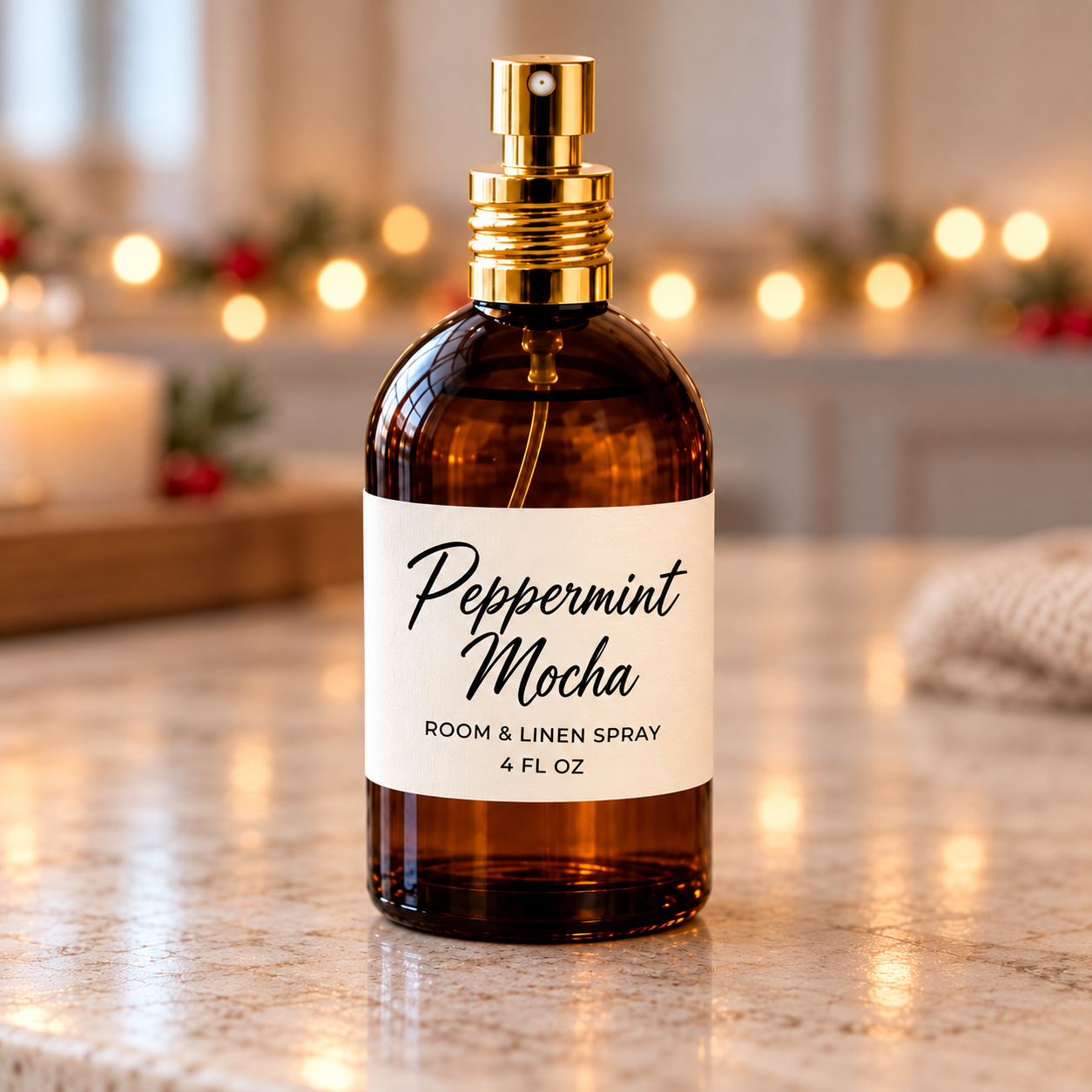 Peppermint Mocha Holiday Scented Room Spray Home Fragrance