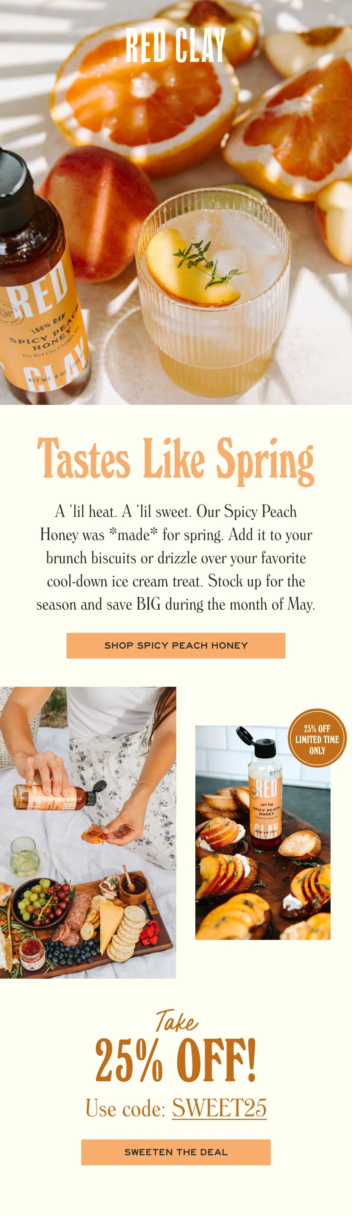 Red Clay · Spicy Peach Honey