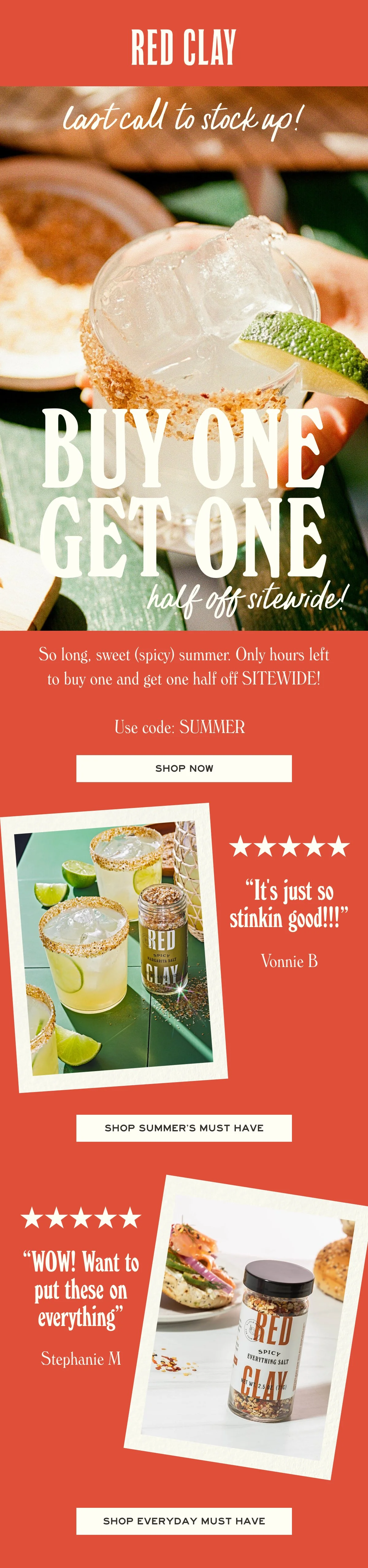 Red Clay · Summer Stock Up