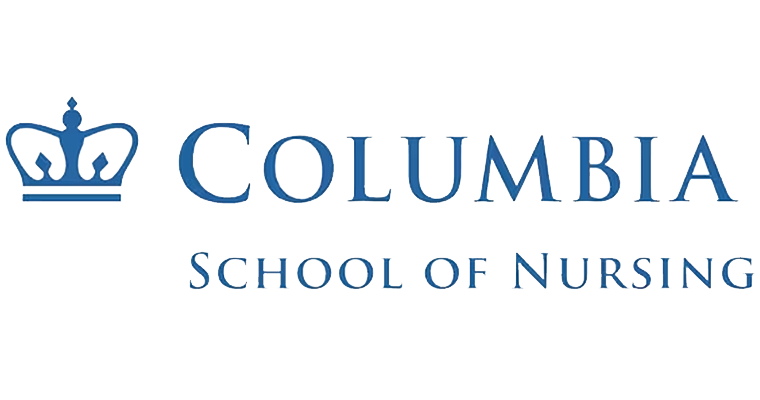 Columbia School of Nursing logo with blue crown emblem and text