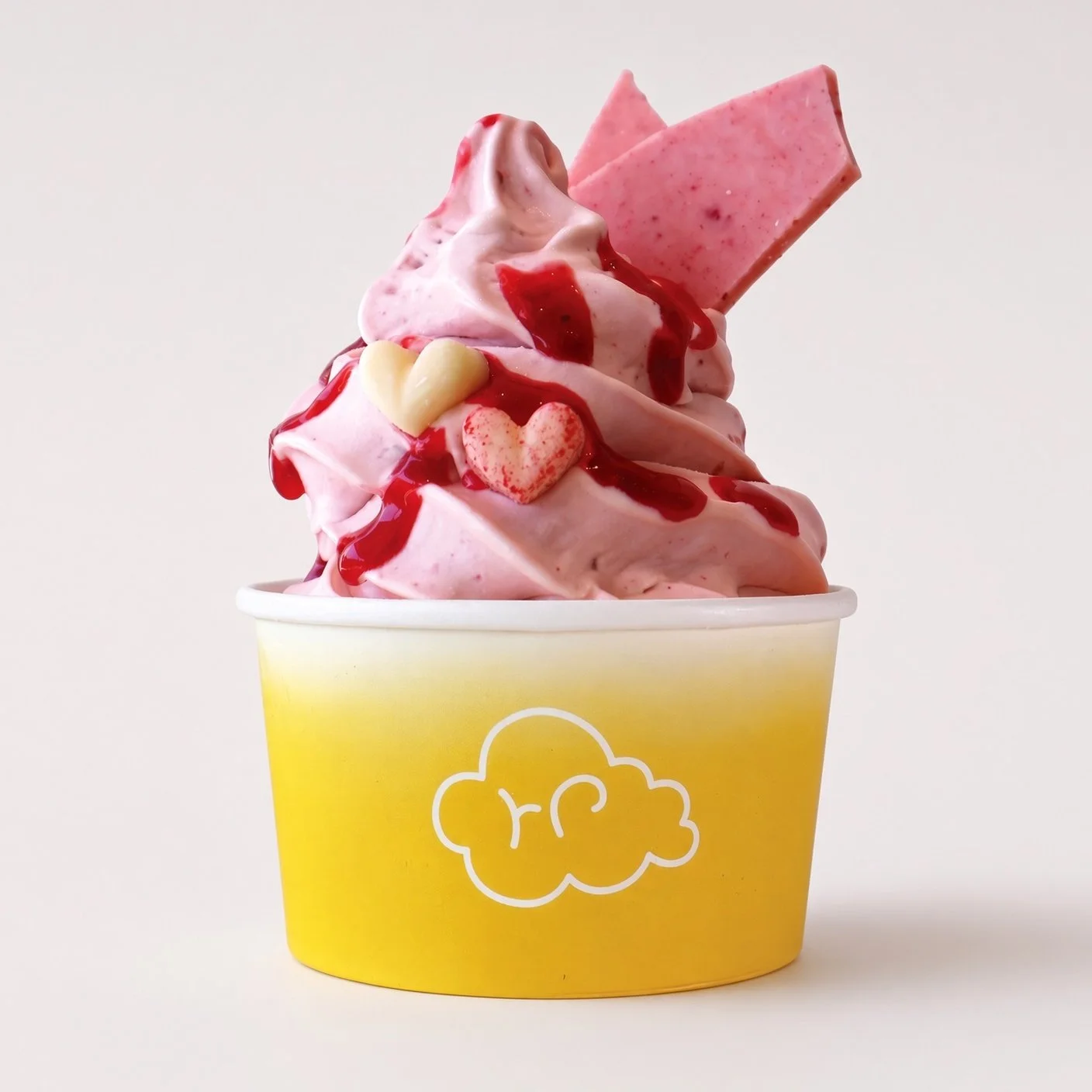 Raspberry Romance soft serve