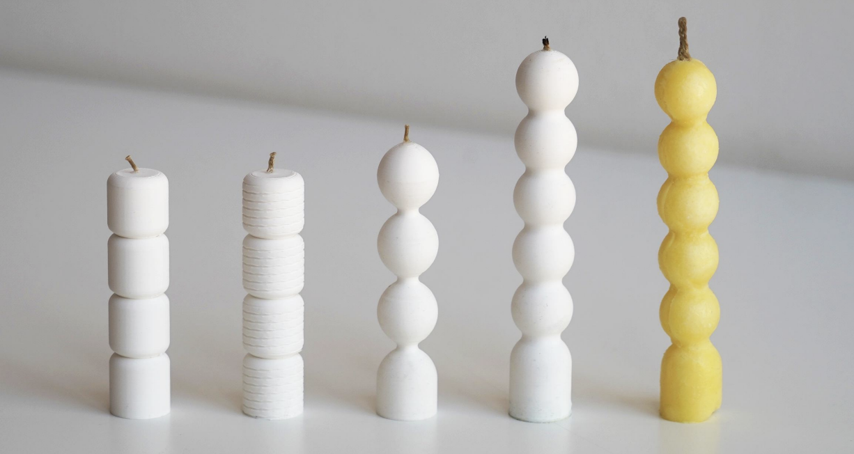 prototípos impresos en 3d para hacer Velas de mantequilla.