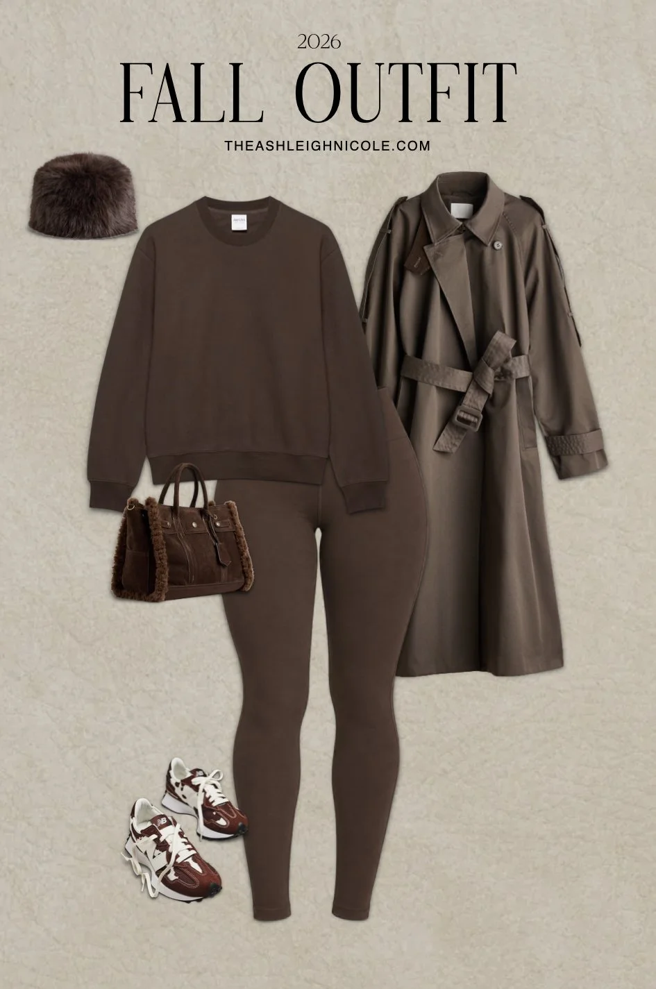 Trendy leggings outfit idea.