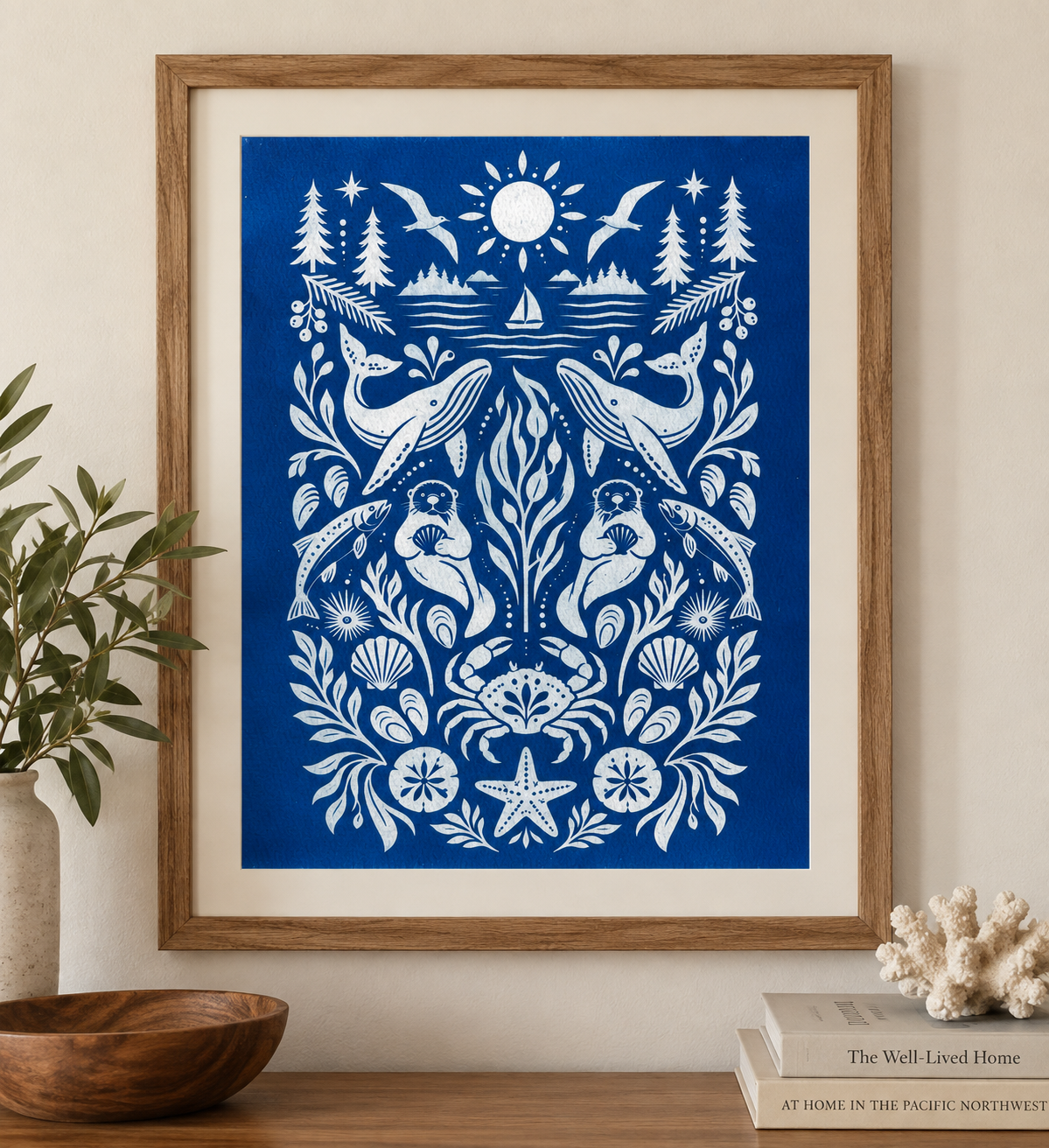 Salish Sea — Pacific Northwest Cyanotype Art Print