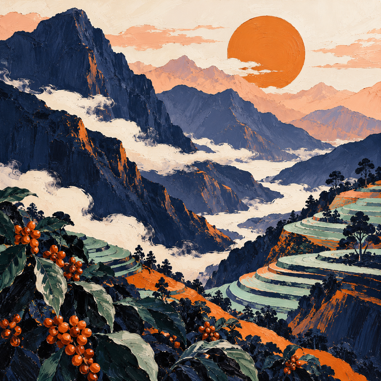 Indigo Coffee Terraces Under a Pumpkin Sun.png