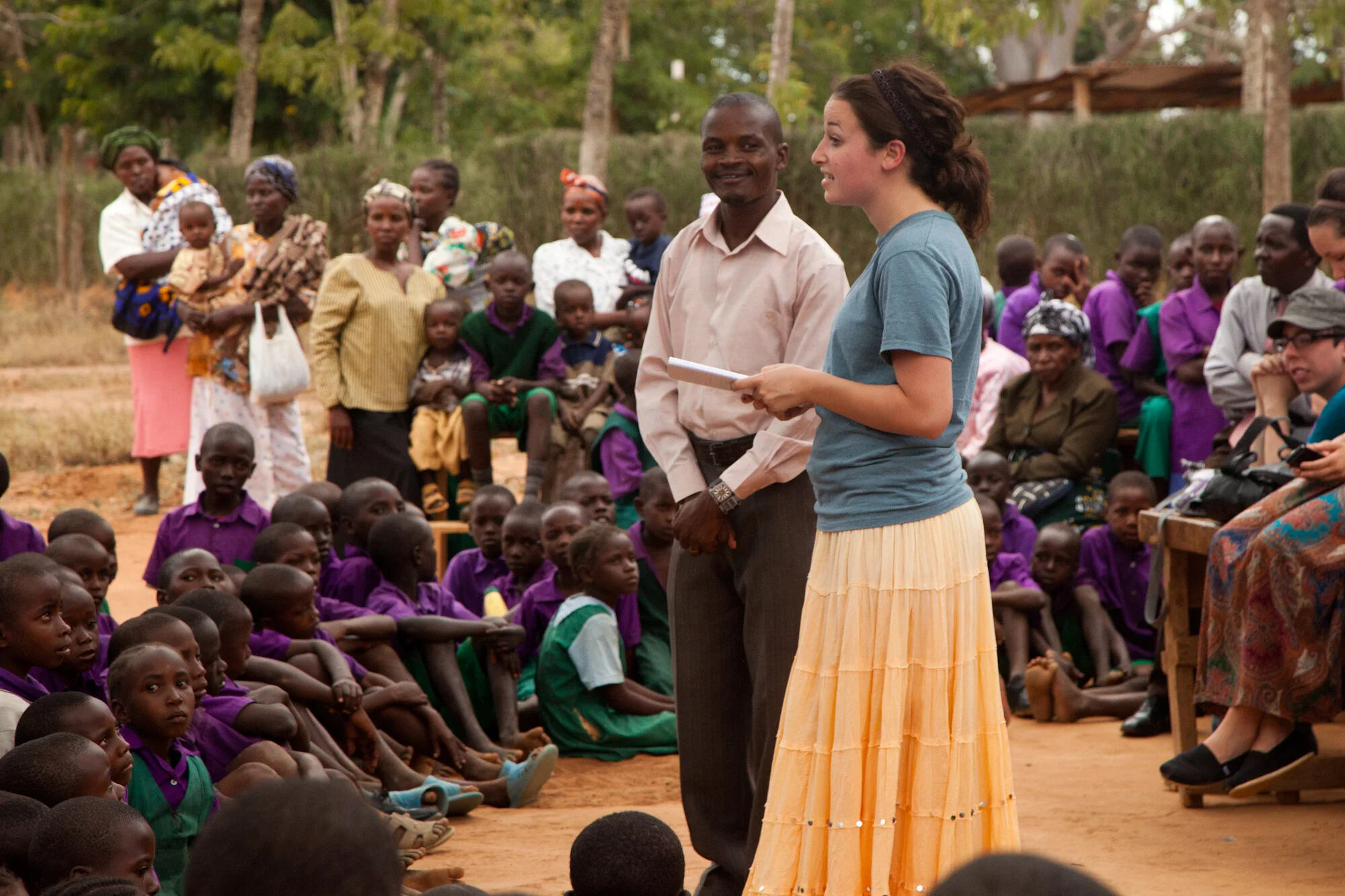 Biblical Life missionaries serving alongside an African community