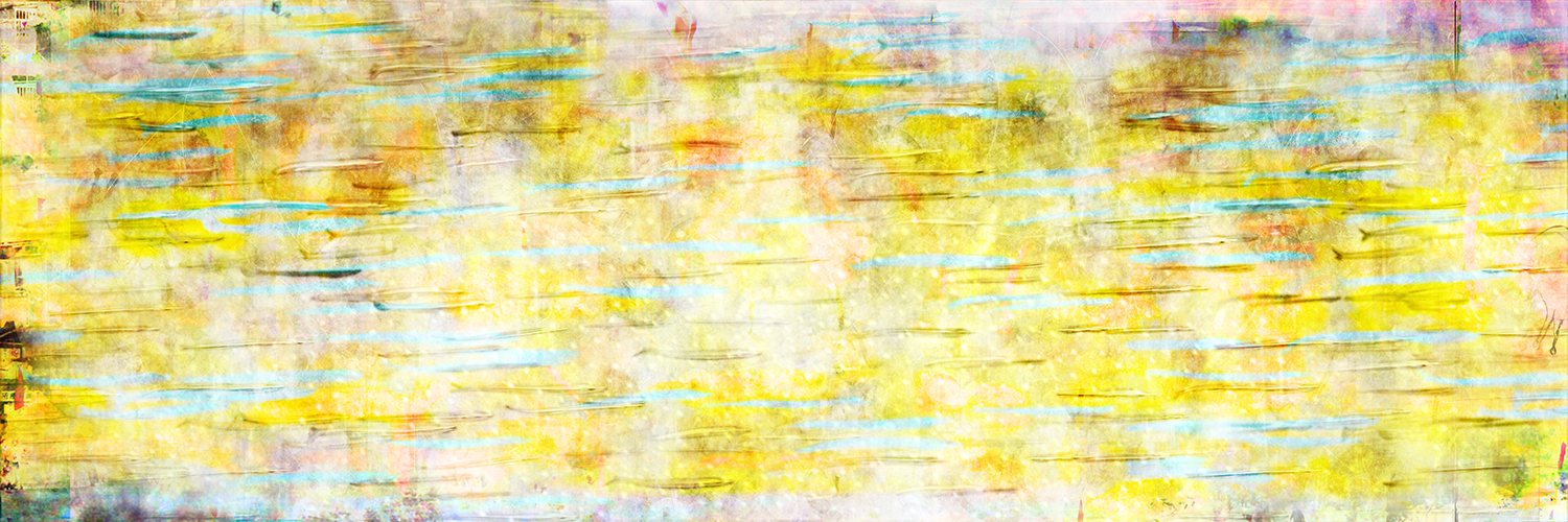 Yellow Blue with Dots 60" x 20" 