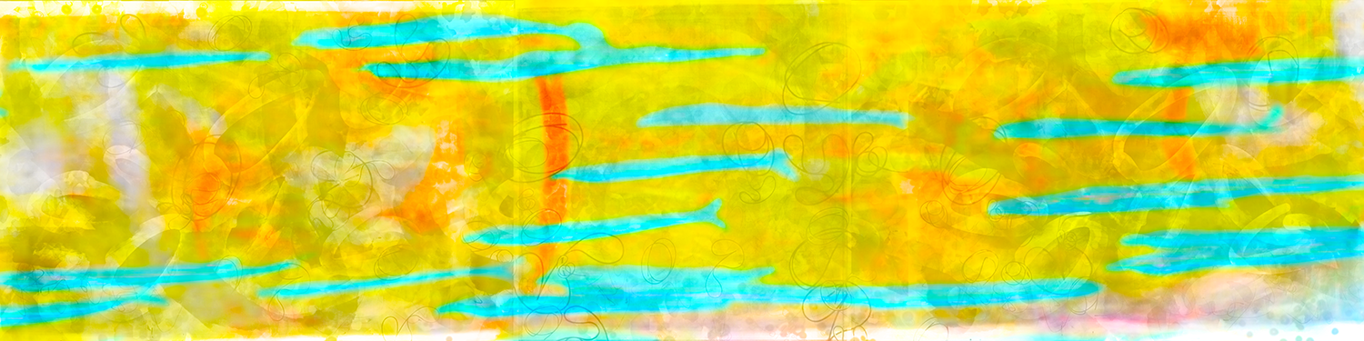 Orange Goes Blue 60" x 15"