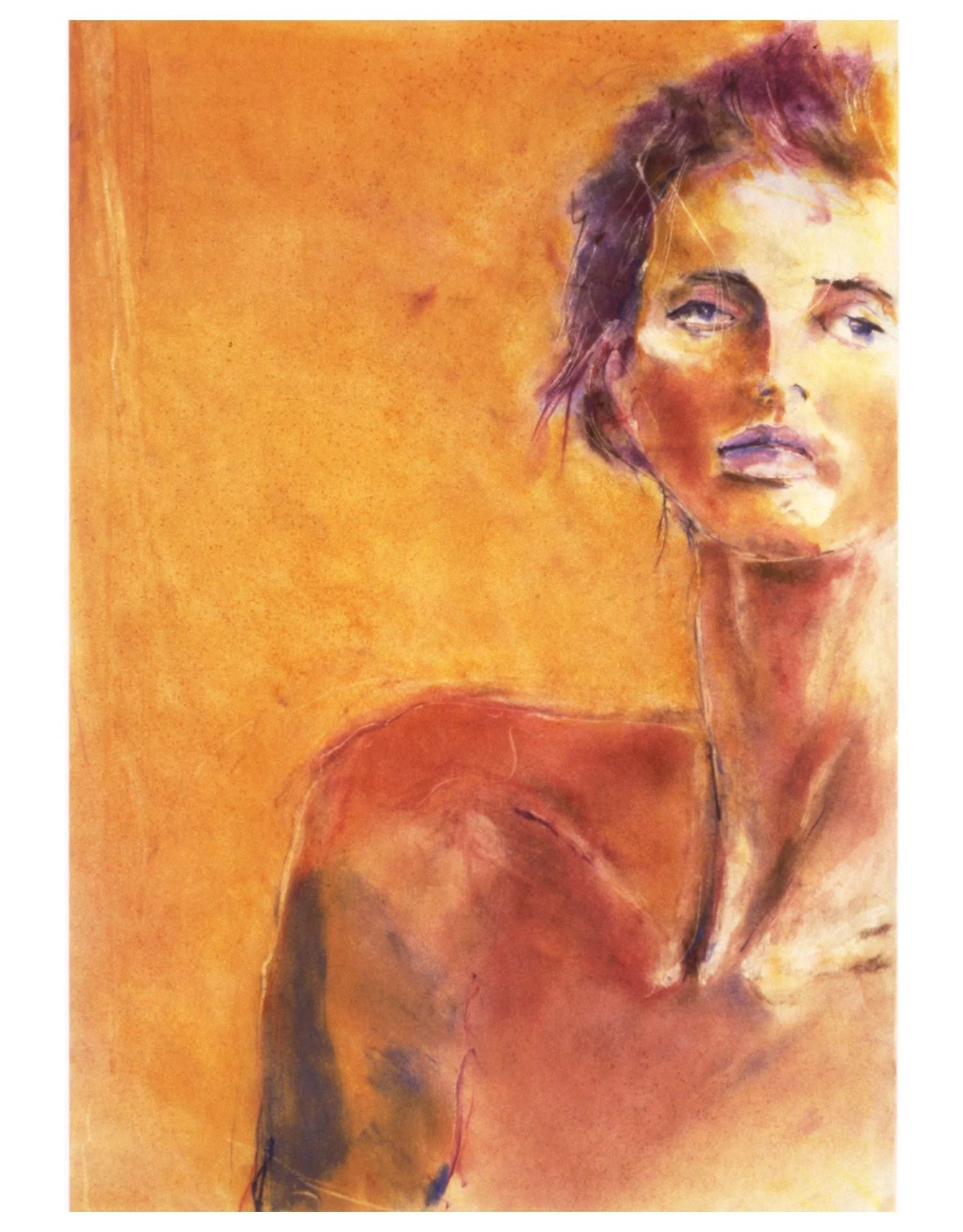 Gold Girl 17" x 23" pastel on paper $1100