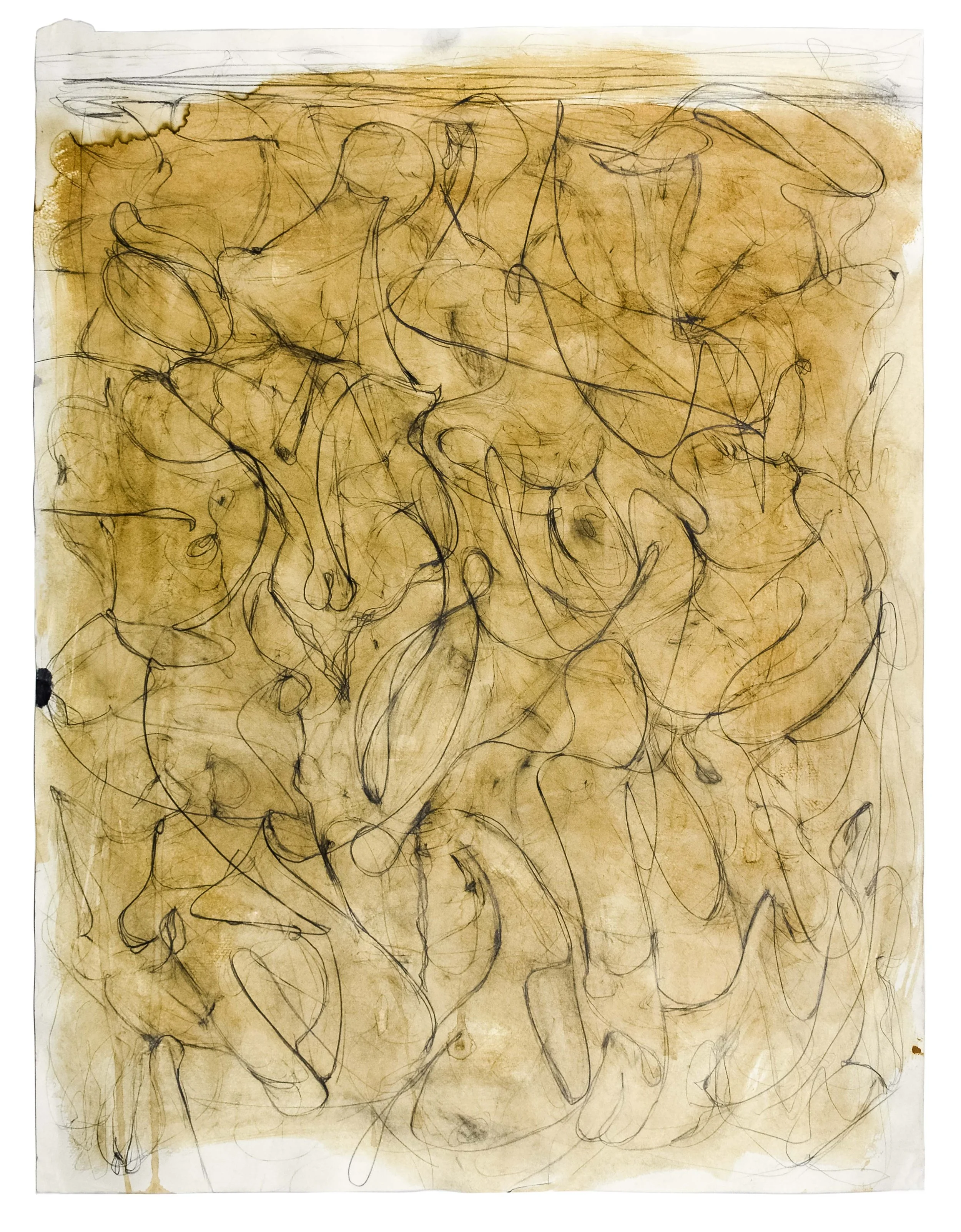 Gold 3 18" x 24" paint, stain, pencil on paper $1200