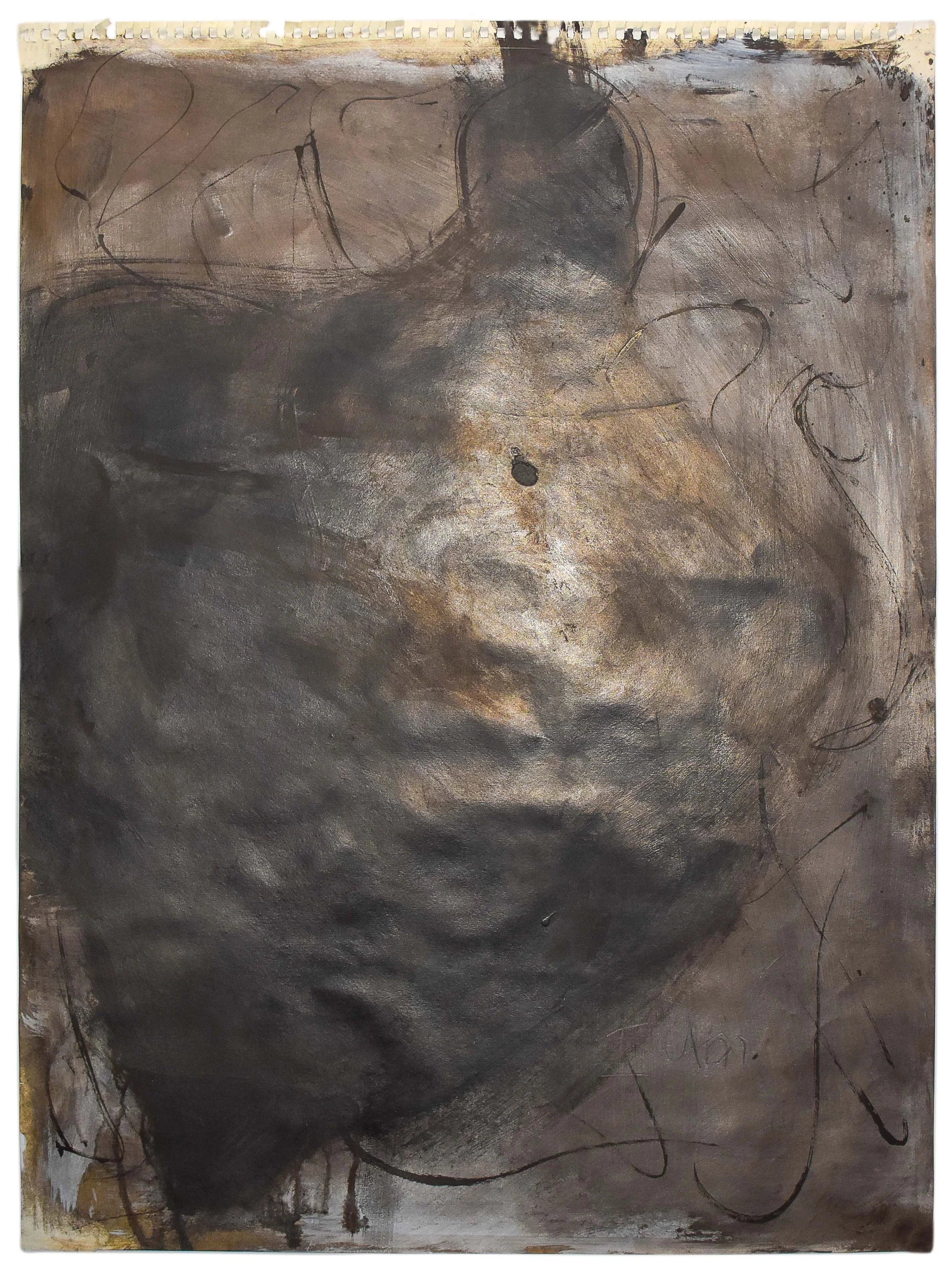  Brown Acorn 2 18" x 24" paint, stain, pencil on paper $1200
