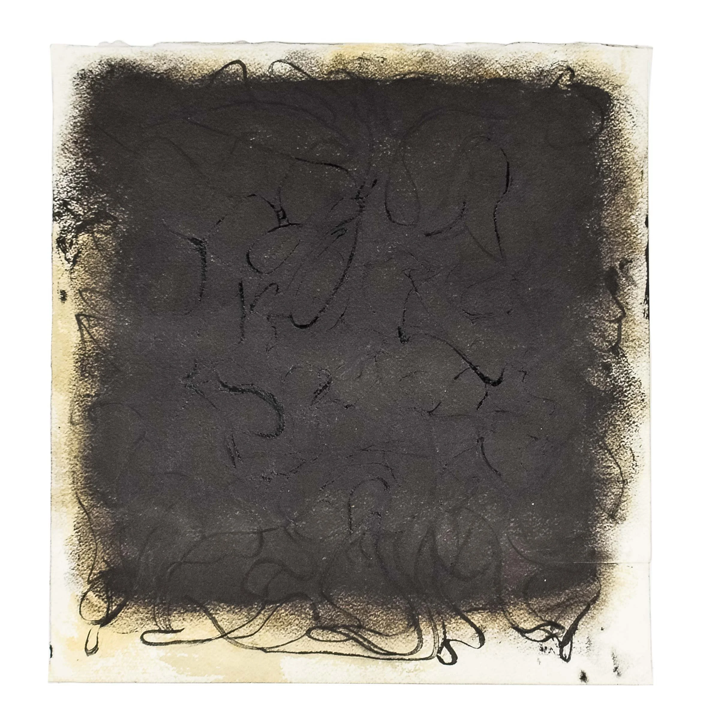 Brown Fall 18" x 24" paint, stain, pencil on paper SOLD