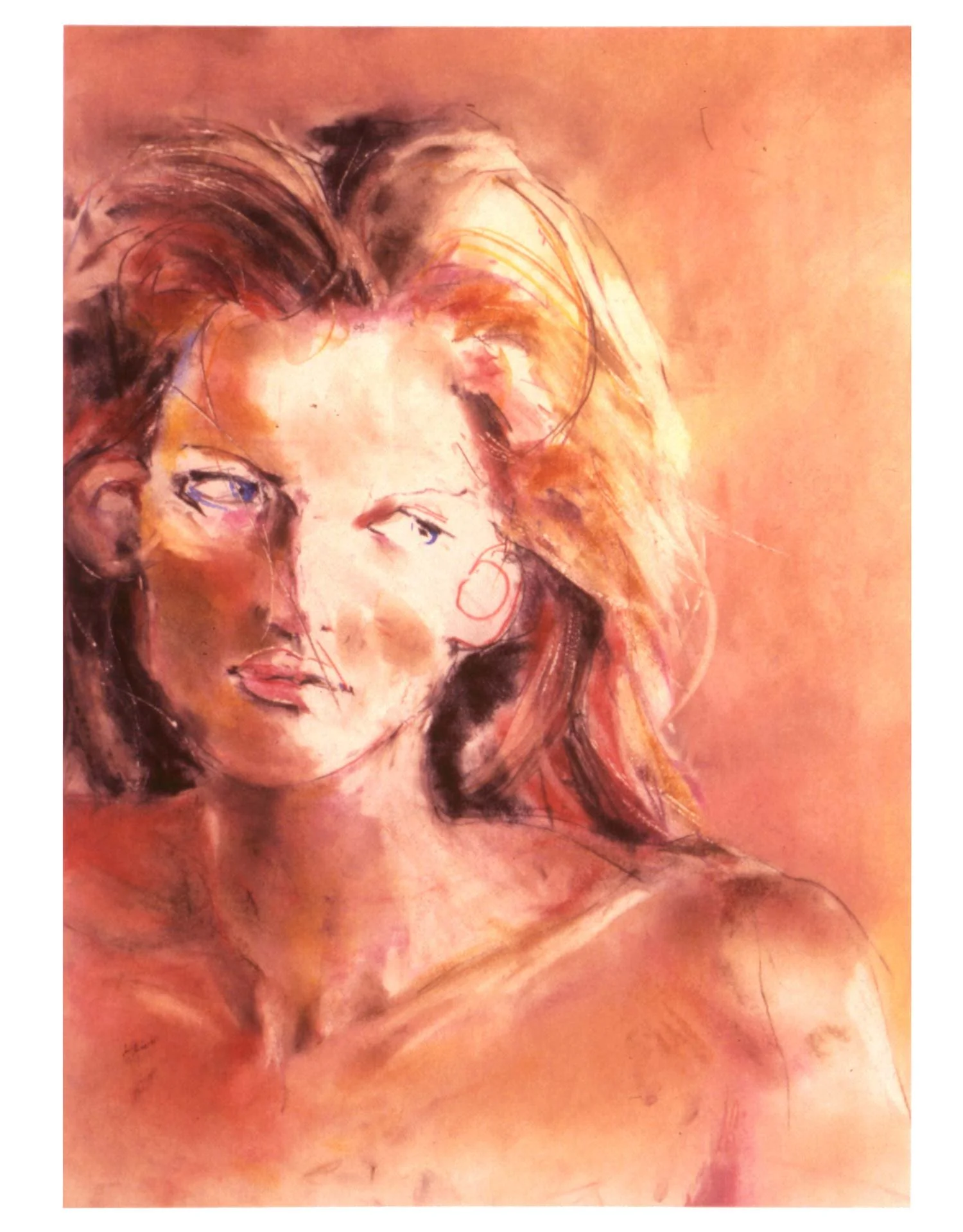 Girl Look 17" x 23" pastel on paper $1100