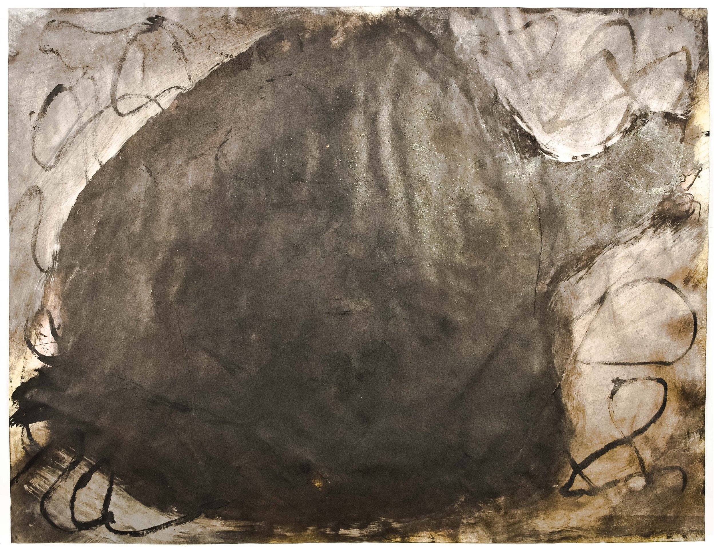 Brown Acorn 3 18" x 24" paint, stain, pencil on paper $1200