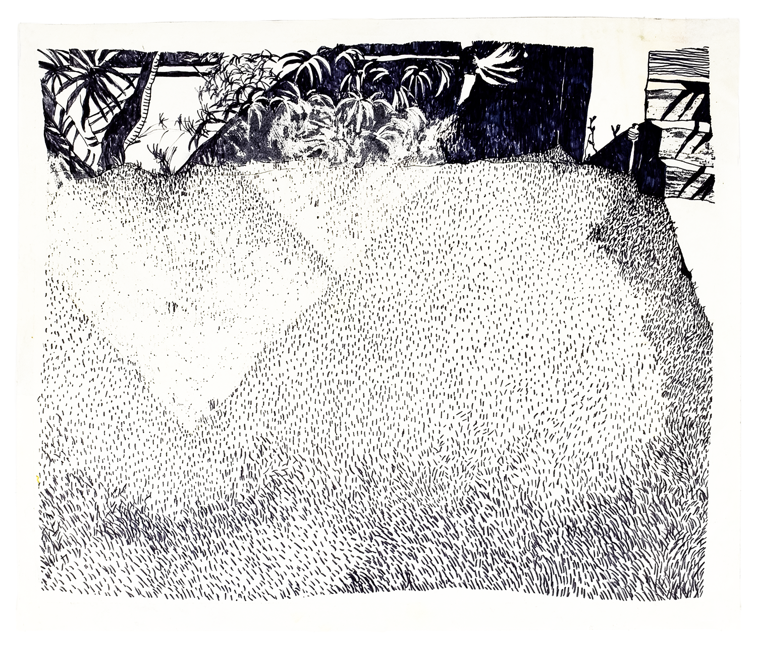 Watering 1 14" x 17" ink marker on paper $700.