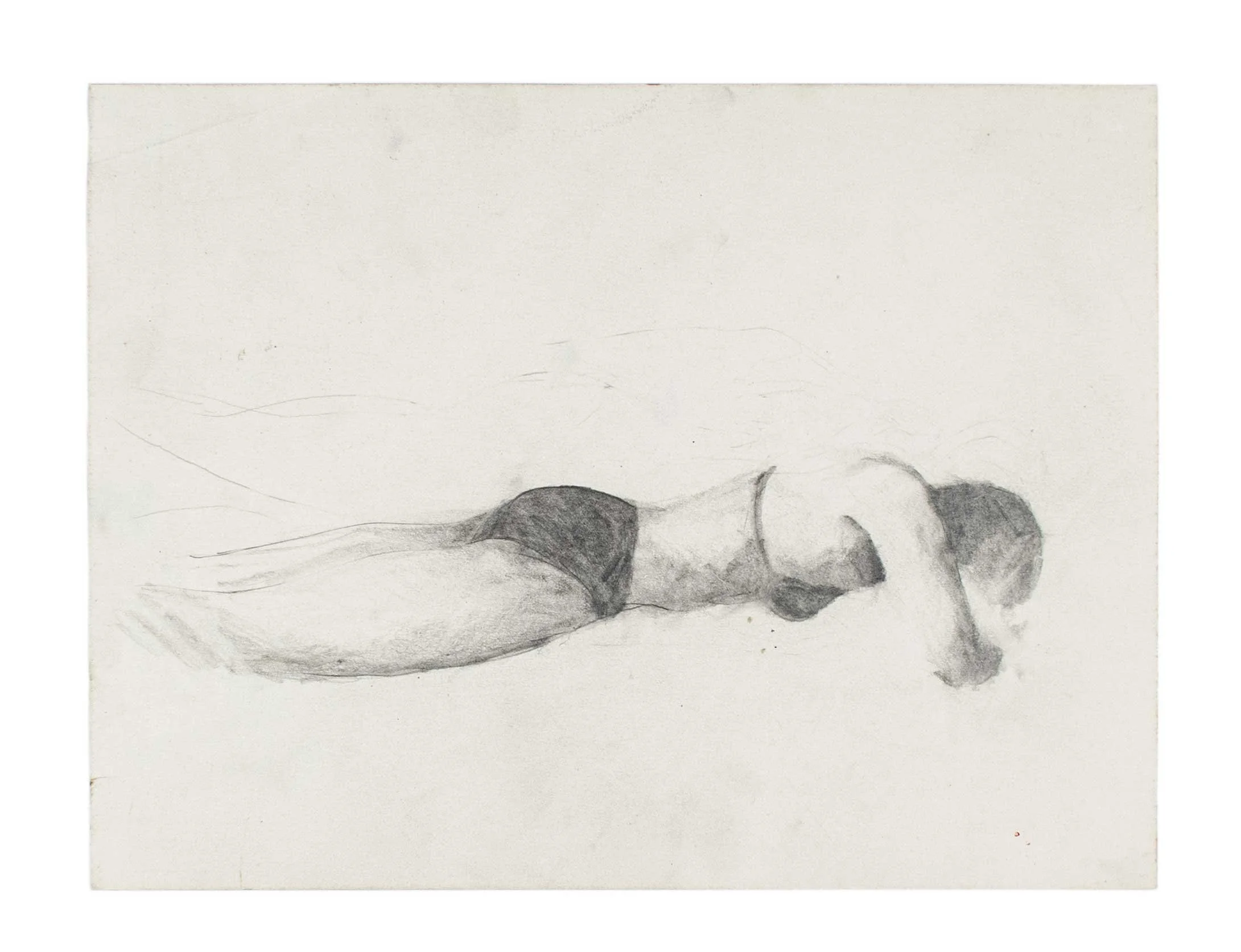 On the Beach 4 Bather 9" x 12" pencil on paper $300.