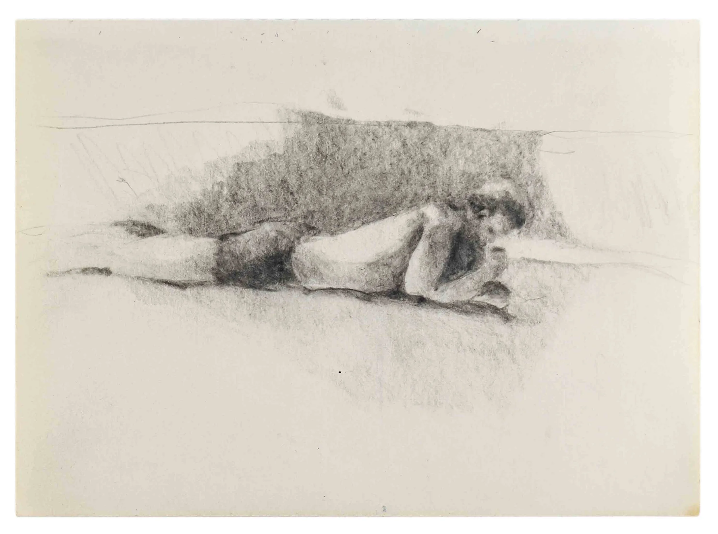 On the Beach 13 Bather 8" x 11" pencil on paper $250.