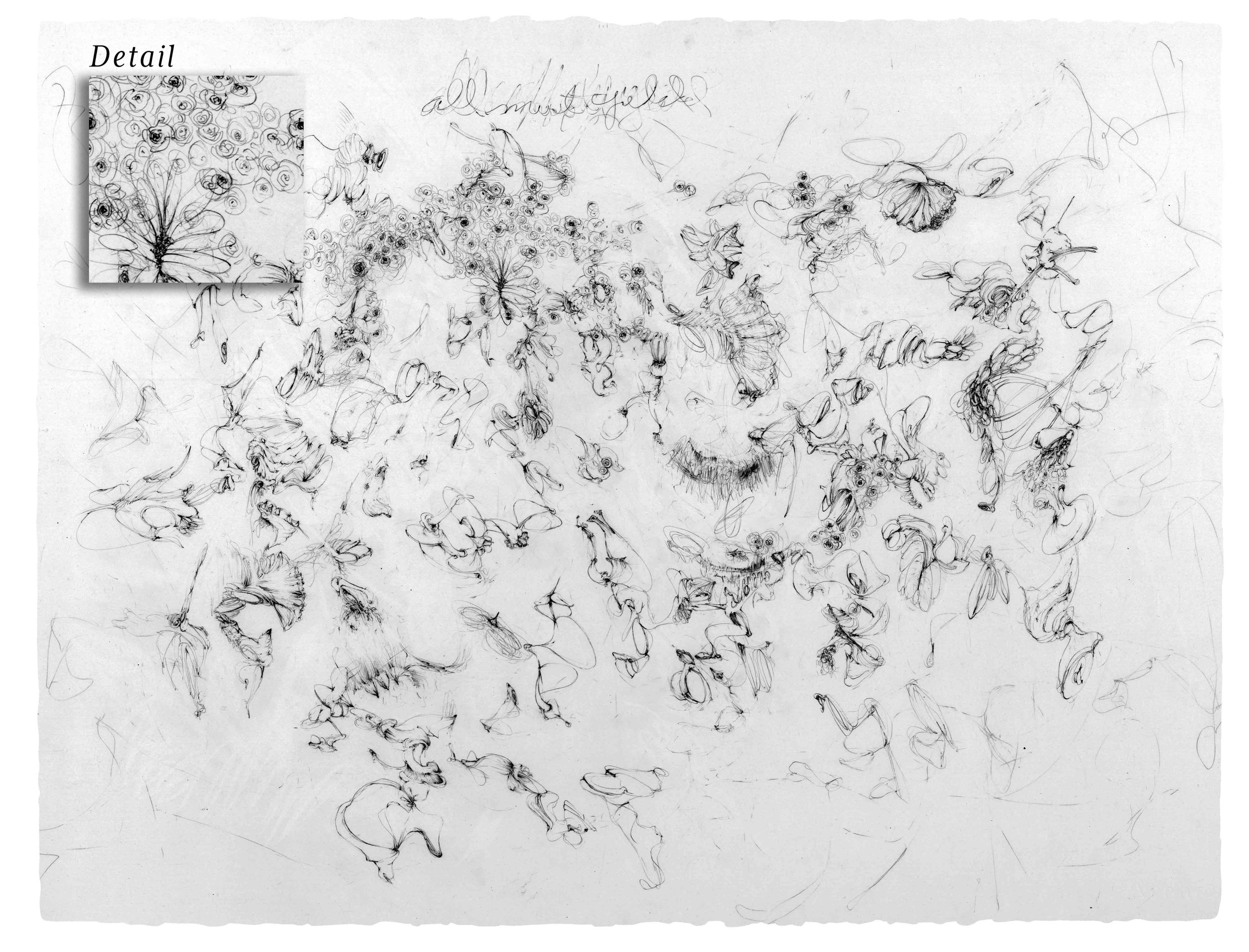 All Must Yield,  Pencil on Arches 221/2"x30"