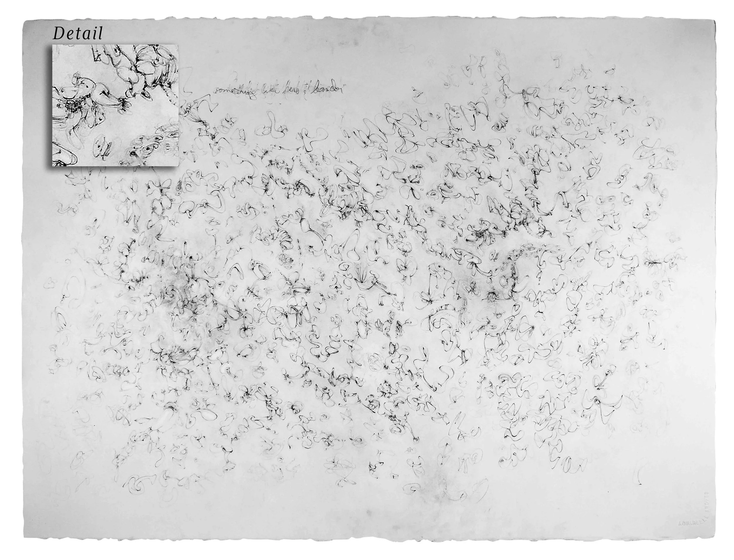 Something Like Hero and Leander,  Pencil on Arches 221/2"x30"
