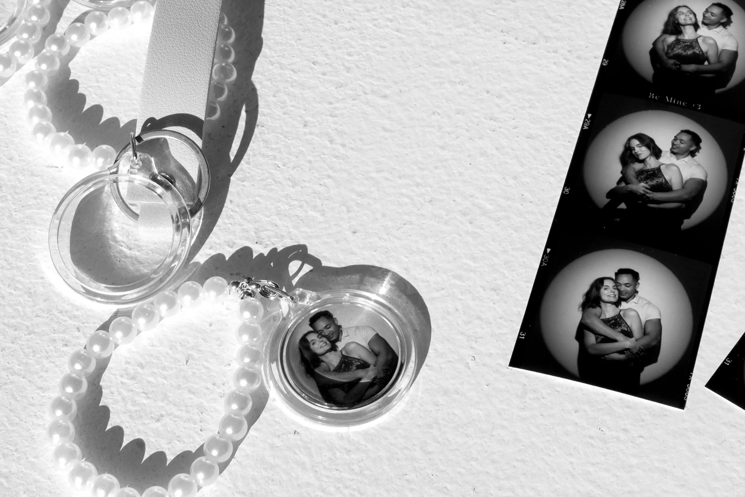 Keychain photo booth favors at San Diego wedding