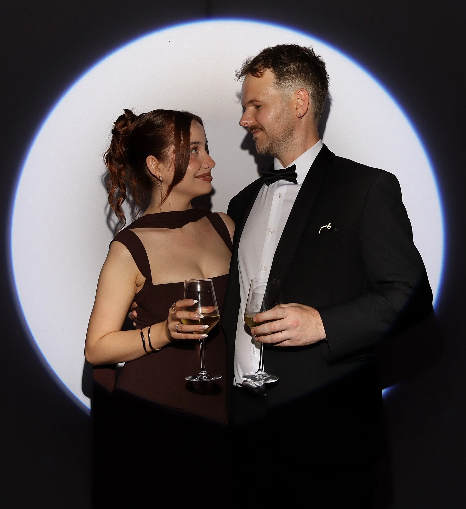 Couple in Spotlight Photo Booth