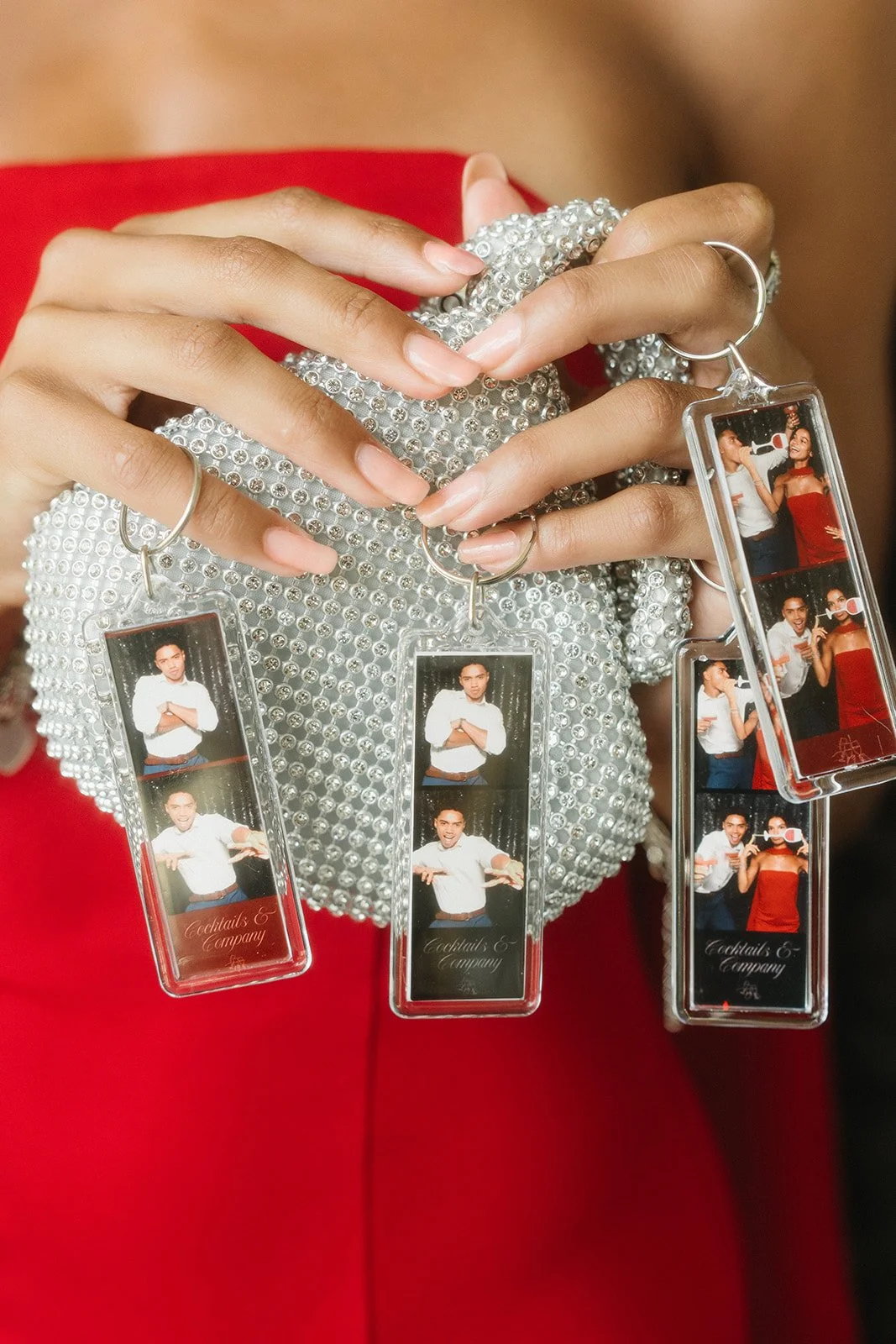 Keychain activation photo booth at Newport Beach event
