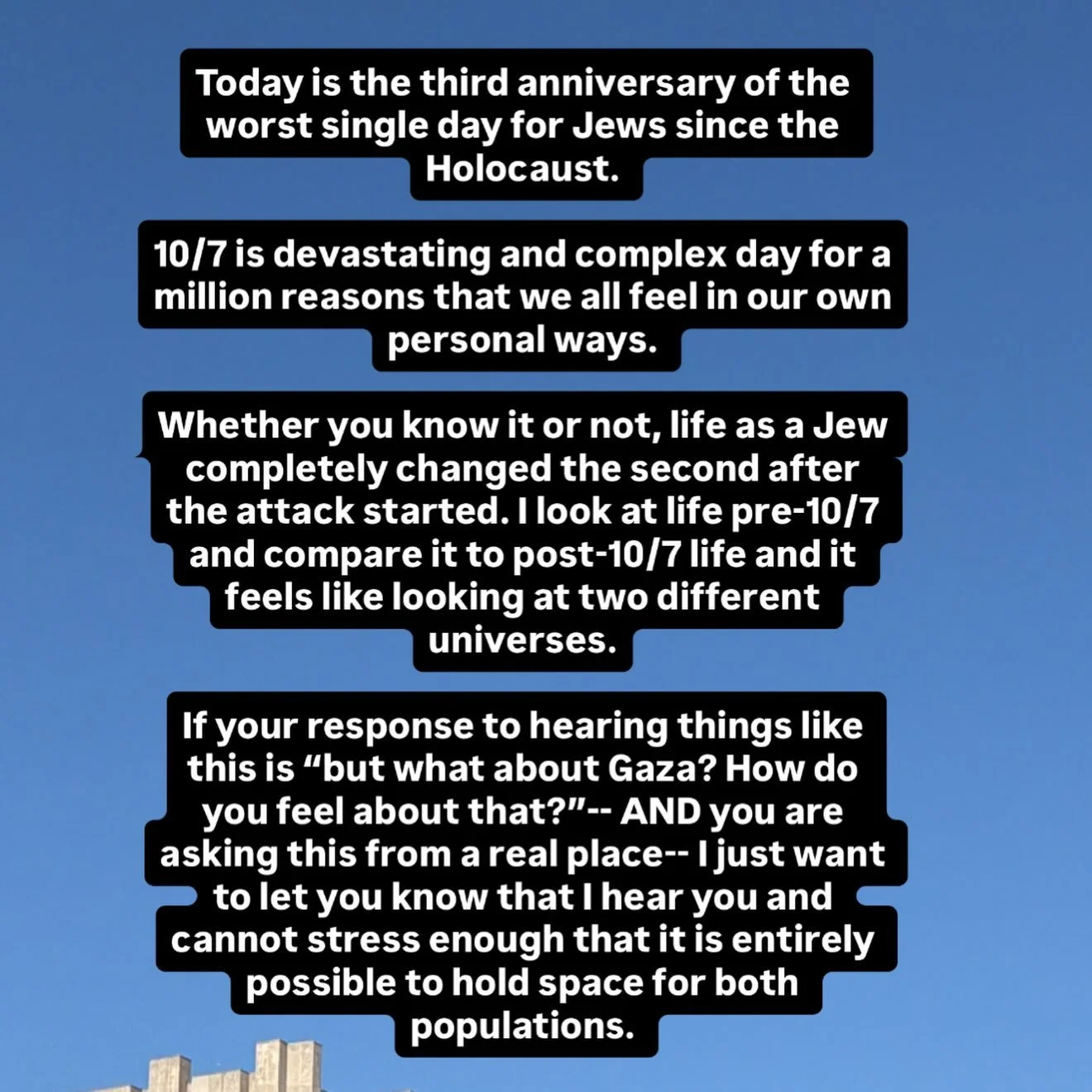 Some Jewish thoughts on 10/7