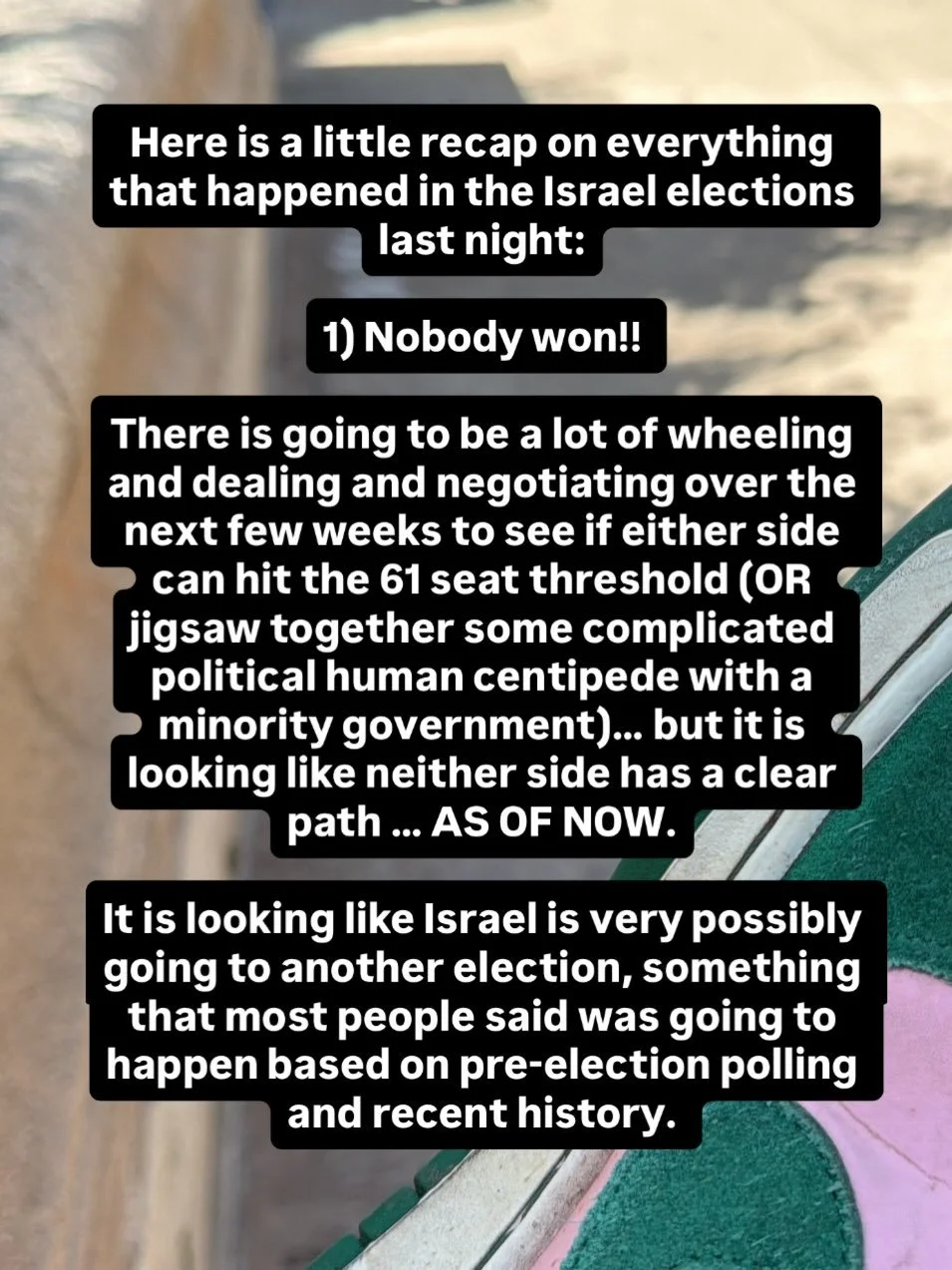 Some Jewish thoughts on the Israel election