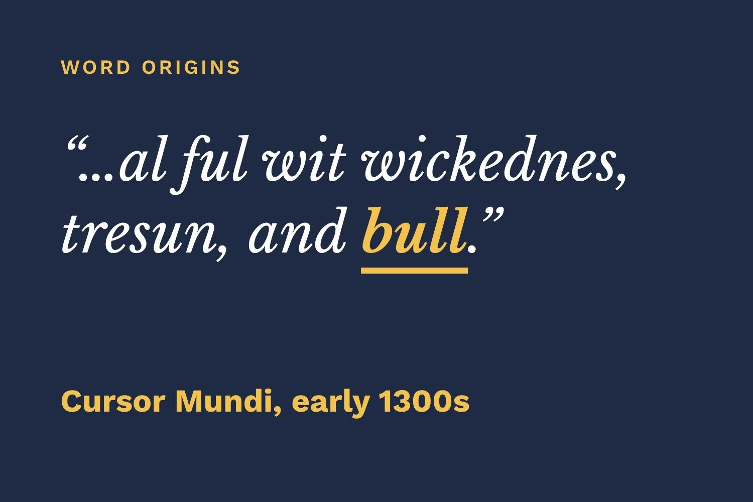 Where “Bullshit” Comes From