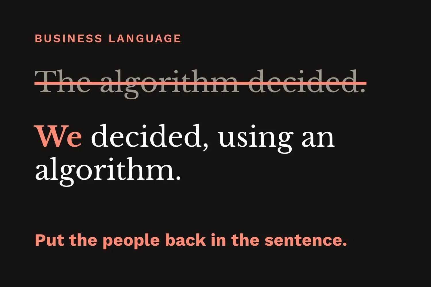 The Algorithm Didn’t Decide Anything