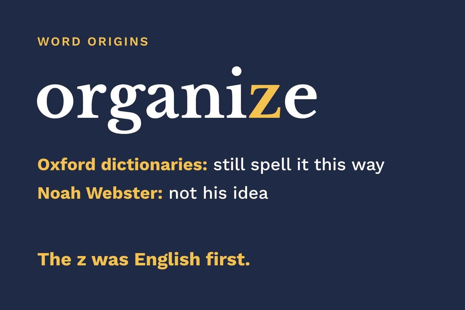 Blame Webster (Mostly)