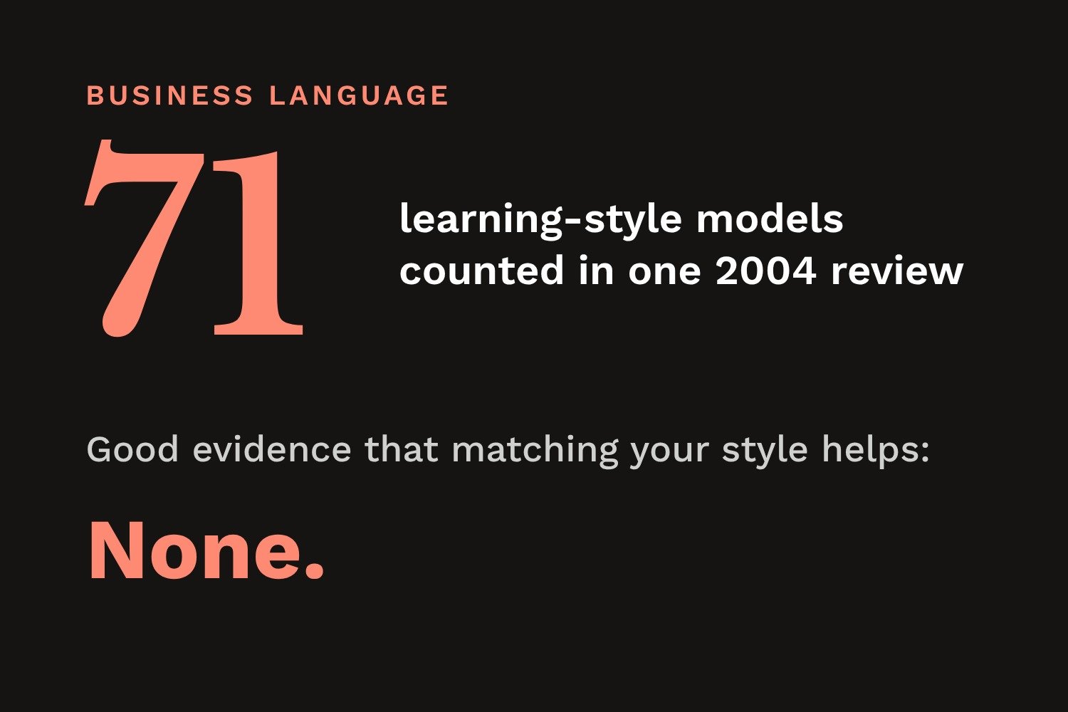 The Learning Styles Myth