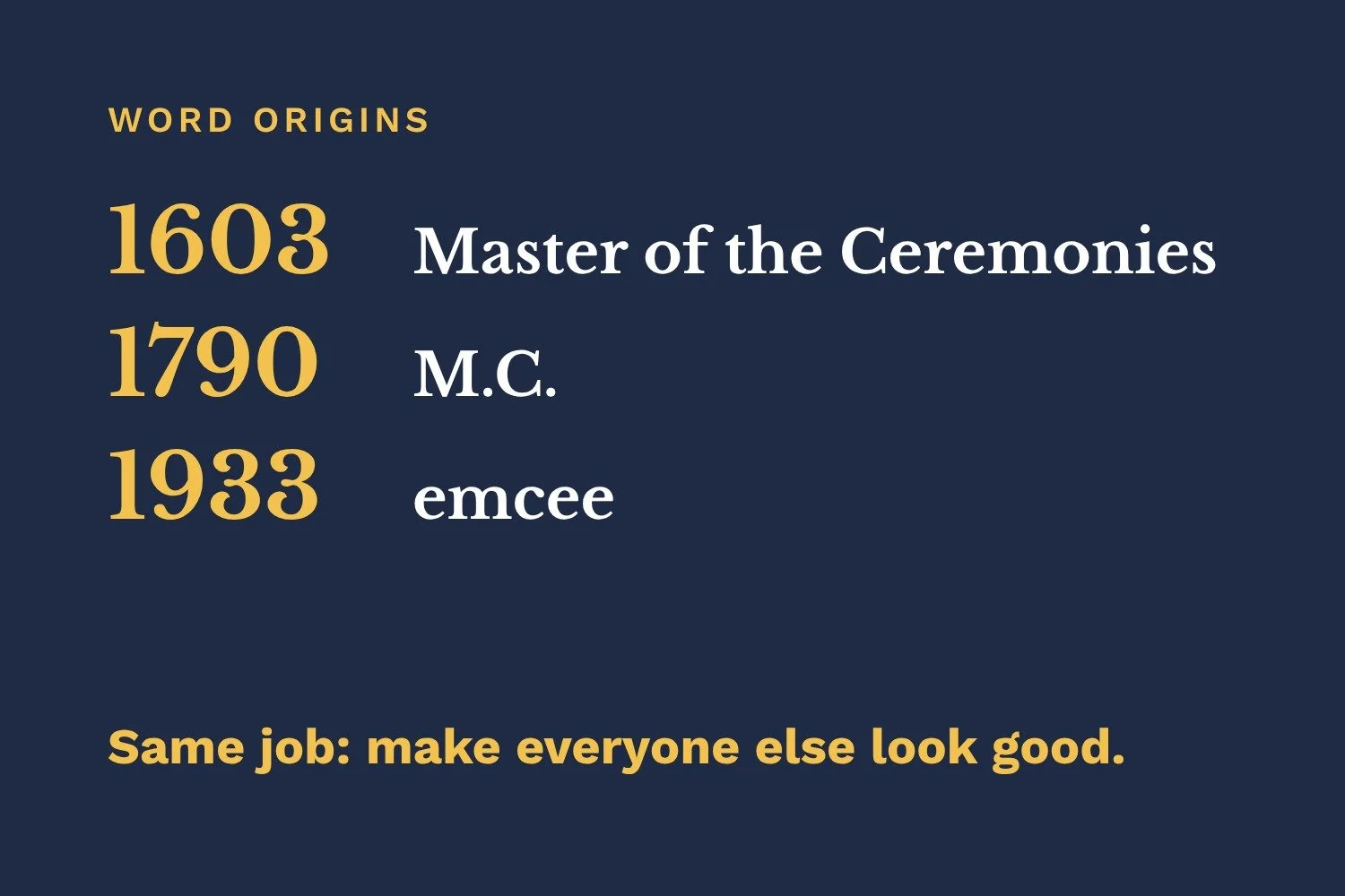 Master of Ceremonies