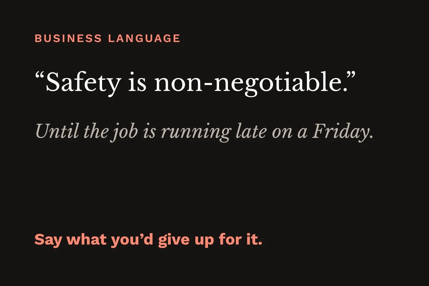 Non-Negotiable, Until Friday