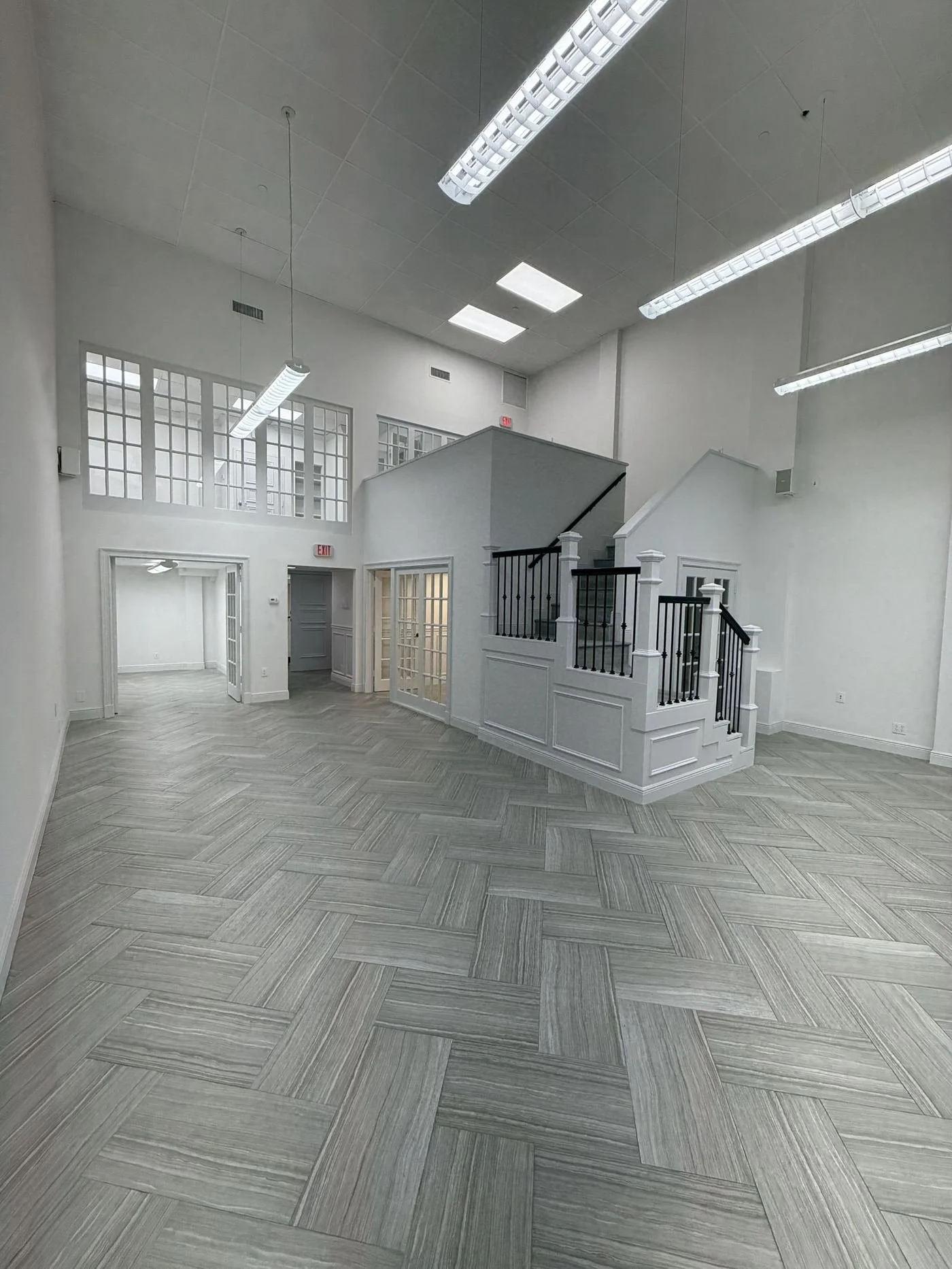 Tenant improvement space with French doors