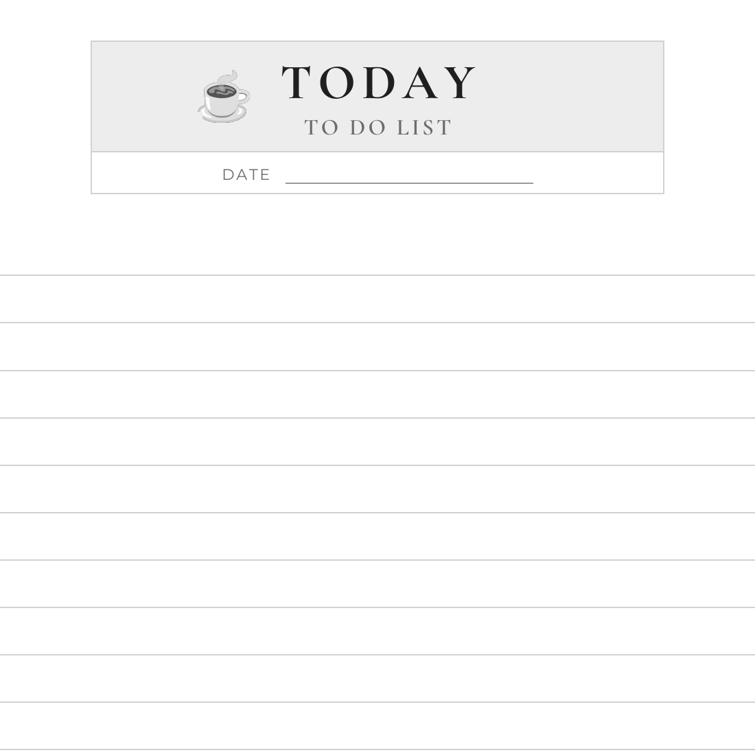 Today To Do List (Split)