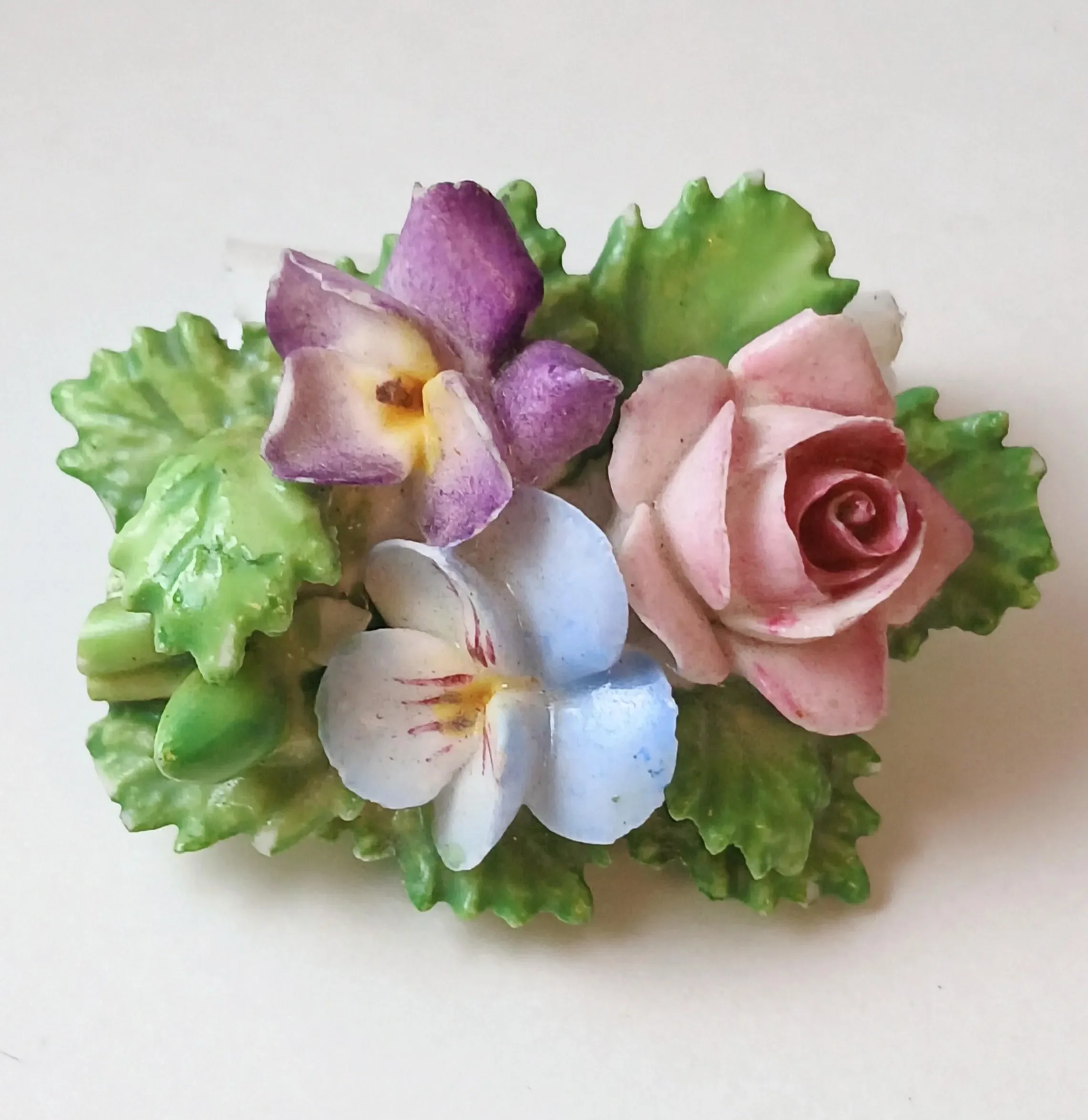 Vintage Floral Brooch | Crown China Crafts | Keepsake Jewelry | Fashion Pins